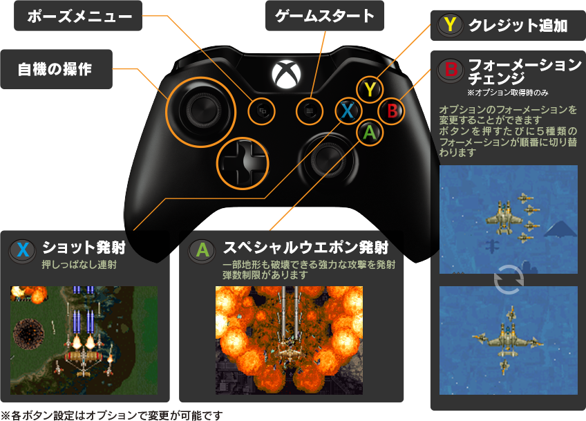 遊び方 バトルガレッガ Rev 16 Xbox One版 マニュアル